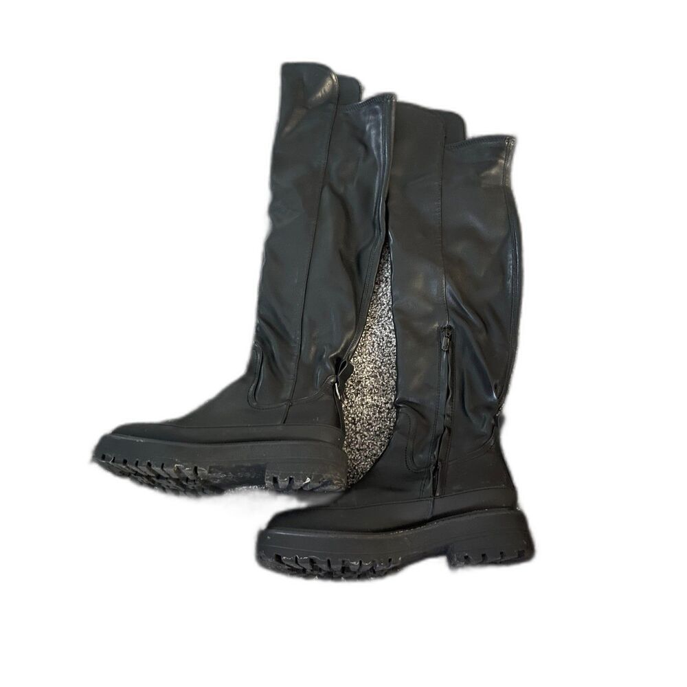 Sam Edleman black over-the-knee stretch 23 inch platform boots 7.5